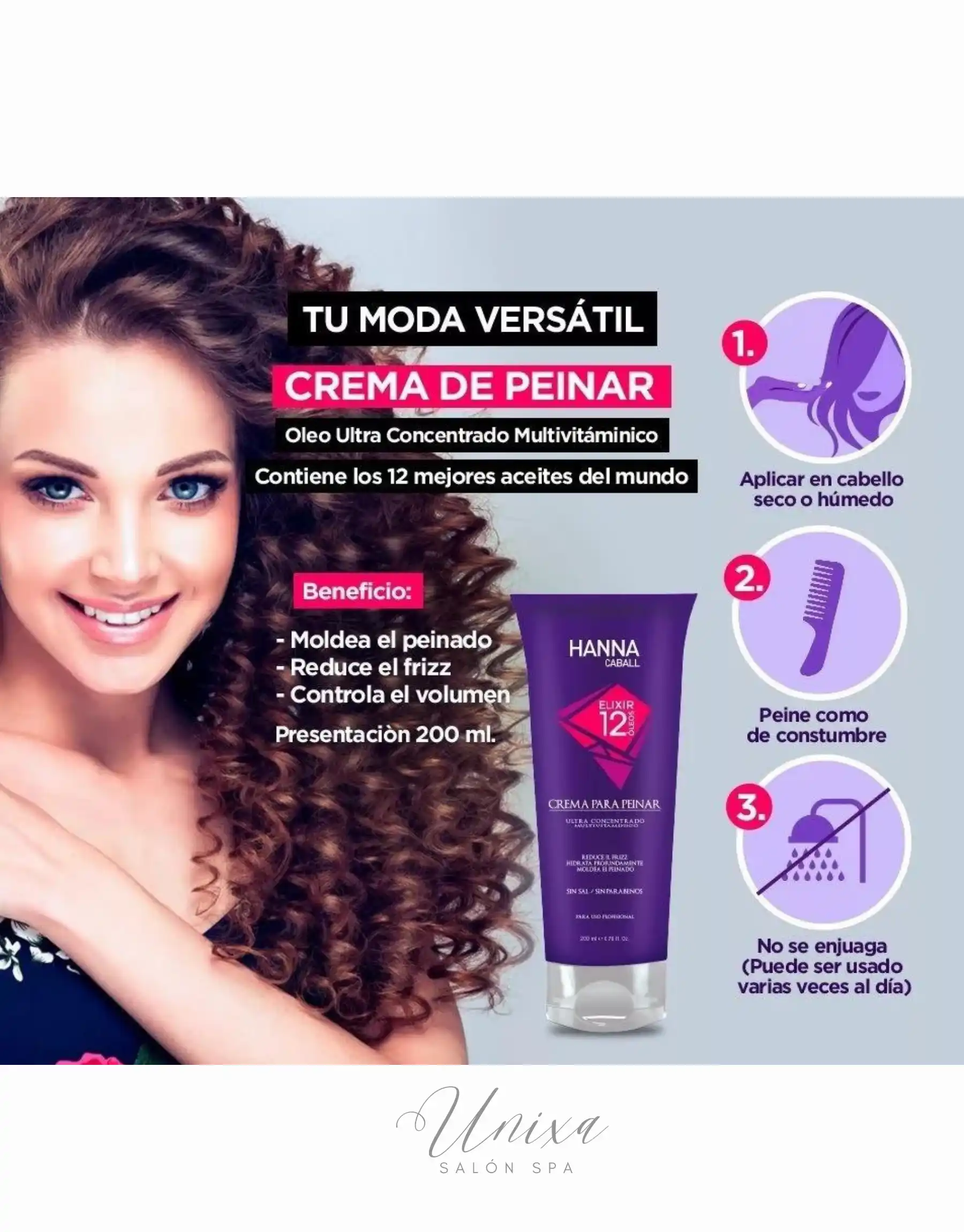 Crema Para Peinar Elixir 12 Óleos