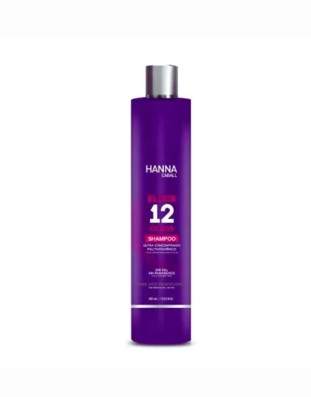 Shampoo Elixir 12 Oleos sin sal y parabenos 400ml Hanna Caball