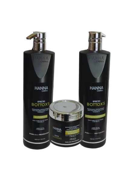 Pack Shampoo y Acondicionador 1L + Mascarilla 400g Efecto Bottoxs hanna Caball