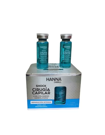 Shock Cirugía Capilar Con Colágeno Hidrolizado x 12 ampollas-Hanna Caball