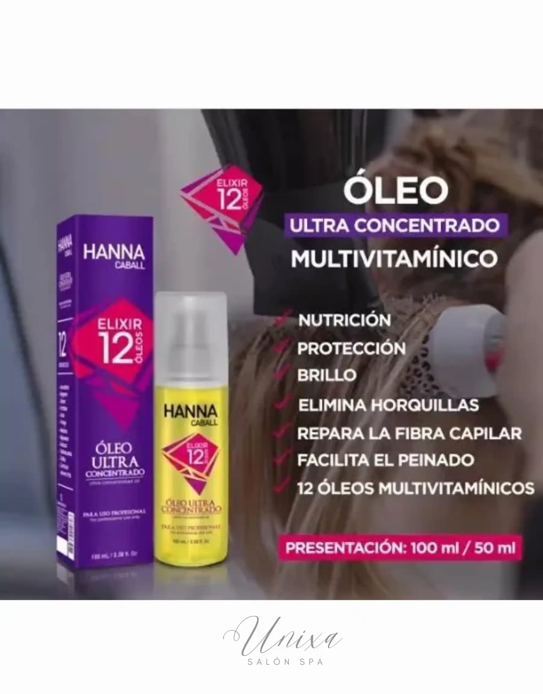 Aceite óleo Ultra Concentrado Elixir 12 Óleos Hanna Caball