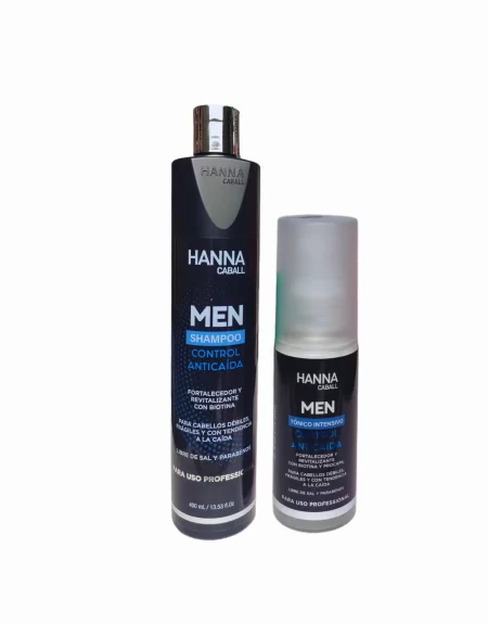 Shampoo Men Control Caída 400ml + tónico anticaída 50ml Hanna Caball