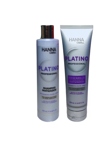 Kit Shampoo + Mascarilla Acondicionador Platino 250ml Hanna Caball