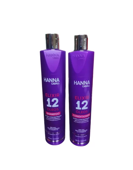 Kit Shampoo y Acondicionador 12 Óleos 400ml Hanna Caball