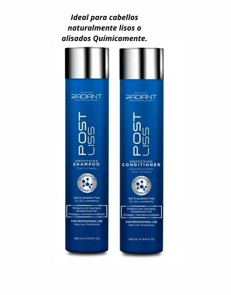 Shampoo y Acondicionador Post Liss 300ml Radiant